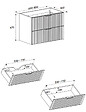 OTITEC - Meuble sous vasque de 120 cm  - LIVA BLACK - vignette