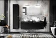 OTITEC - Colonne de salle de bain - 35 x 160 cm - 1 porte - 2 tiroirs - BOLD BLACK - vignette