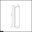 OTITEC - Colonne de salle de bain - 35 x 160 cm - 1 porte - 2 tiroirs - BOLD OAK - vignette