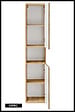 OTITEC - Colonne de salle de bain de 170 cm - Oak - 2 portes - PASTI CRAFT - vignette