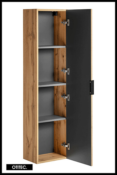 OTITEC - Colonne de salle de bain de 140 cm - Oak - 1 porte - LIVA OAK - large