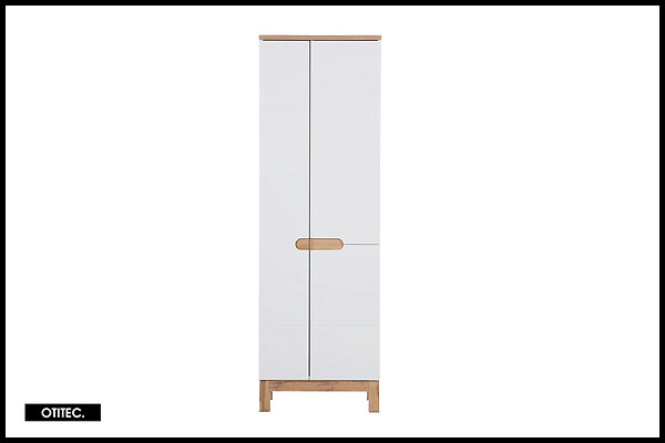 OTITEC - Colonne de salle de bain de 187 cm - Blanc - 3 portes - BALI - large