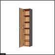 OTITEC - Colonne de salle de bain - 170 cm - Gris - 2 portes - LISOA - vignette