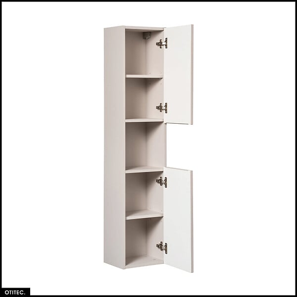 OTITEC - Colonne de salle de bain - 140 cm - Cachemire Mat - 2 portes - VOLTA - large