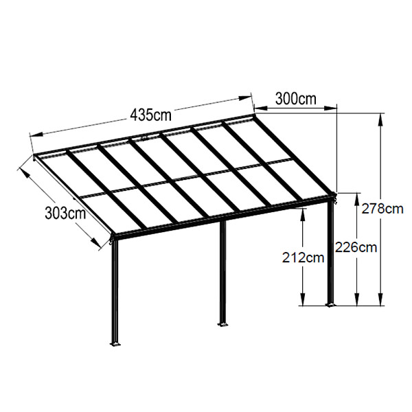 CERLAND - PERGOLA ALU 4,35X3,03X2,78M - large