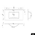 OTITEC - Vasque à encastrer avec siphon OFFERT | ILIO | Blanc | 80 × 2 × 46 - vignette
