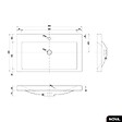 OTITEC - Vasque à encastrer avec siphon OFFERT | NOVA | Blanc | 80 × 6 × 46 - vignette