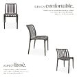 TECTAKE - Chaises de jardin ALCUDIA résistantes aux intempéries et empilables gris anthracite - vignette