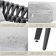 TECTAKE - 2 Places chaises de jardin aluminium gris anthracite avec tressage corde coussins déperlants dimensions 62,5 x 65,5 x 75 cm - vignette
