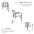 TECTAKE - Chaises de jardin ALCUDIA empilables et résistantes aux intempéries taupe - vignette