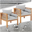 TECTAKE - Fauteuil de jardin Boka, bois lasuré, supporte env. 120 kg marron - vignette