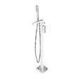 OMNIRES - Mitigeur de baignoire îlot PARMA Couleur: chrome/blanc - vignette