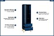 OTITEC - Armoire Vitrine - H.190 x L.55 x P.40 cm - MARIN - vignette