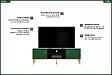 OTITEC - Meuble TV - H.54 x L.160 x P.40 cm - SAPIN - vignette