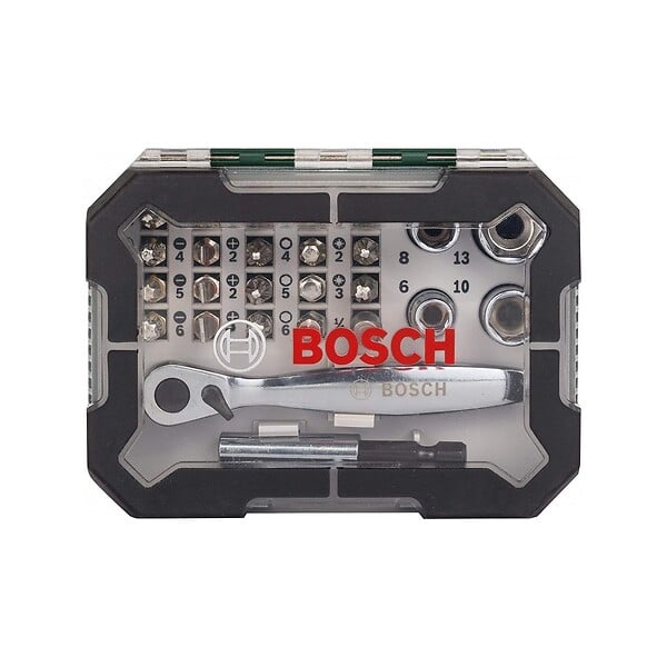 BOSCH - Coffret 26 pièces Bosch 2607017322 Embouts de vissage + Clé à Cliquet - large