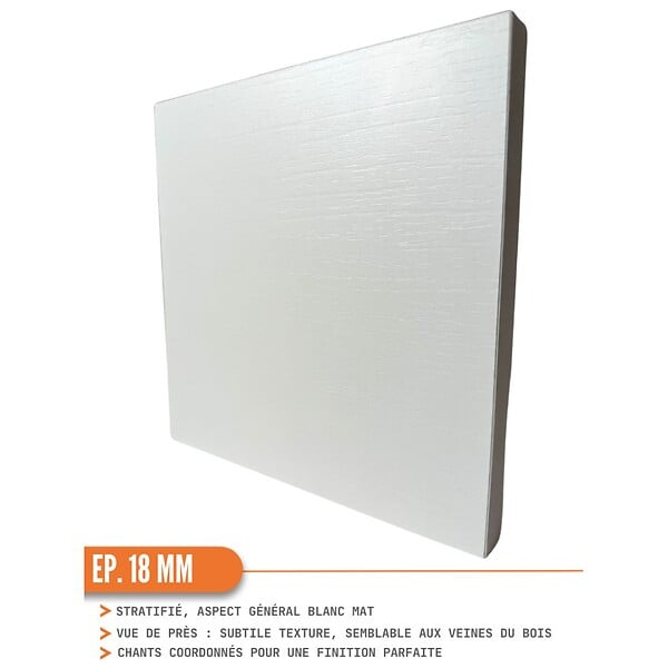 CUISINEANDCIE - Cuisineandcie - Meuble bas de cuisine Eco Blanc 1 porte L 30 cm - large