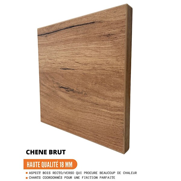 CUISINEANDCIE - Cuisineandcie - Meuble haut SLIM de cuisine Bellissi Chene 1 porte relevable L 90 cm - large