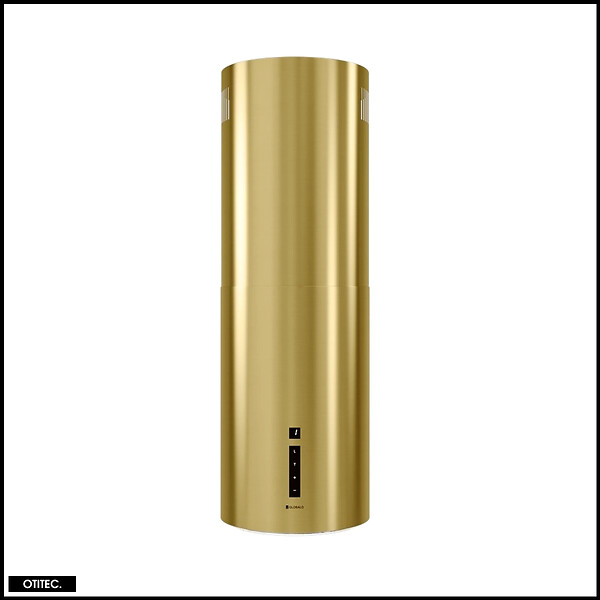 OTITEC - Hotte Îlot Aspirante Silencieuse - 39 cm - 675 m3/h - HEWENO - Doré Mat - large