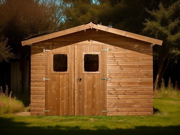HABRITA - Abri de jardin - Bois - 19mm - 7.25m2 - large