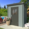 WHITE WOOD - Abri de jardin en bois Zoé 1 gris ép.19mm - White Wood - 3,2m² - vignette