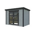 WHITE WOOD - Abri de jardin Olivia 1 en bois peint gris ép.19mm - White Wood - 6m² - vignette