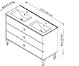 ONDEE - Meuble de salle de bain à poser NEMOO plan vasque - L120cm - Vert d'eau - Laqué - vignette
