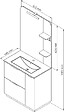 ONDEE - Meuble de salle de bain à poser PALERMO - 80cm - Blanc - laqué - Livré en kit - vignette