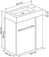 ONDEE - Meuble LAVE MAIN SEYMOUR Lagon avec plan vasque blanc - vignette