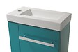 ONDEE - Meuble LAVE MAIN SEYMOUR Lagon avec plan vasque blanc - vignette