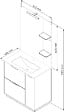 ONDEE - Meuble de salle de bain à poser PALERMO - 80cm - Bois - mélaminé - Livré en kit - vignette