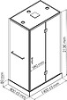 ONDEE - Cabine de douche hydromassante radio et Bluetooth SÖREN SLIM - 140x80cm - Chromé - vignette
