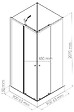 ONDEE - Cabine de douche CIMENT - Carreaux de ciment - Noir - 90x90cm - vignette