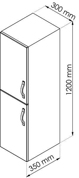 ONDEE - Caisson de colonne de salle de bain MIXY - 30cm - Blanc - Mélaminé - Livré en kit - large