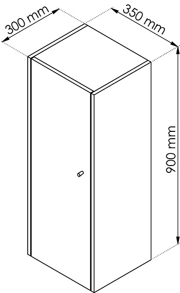 ONDEE - Colonne de salle de bain à suspendre IVAN S+ - L35cm - BLANC - Mélaminé - Livré en kit - large