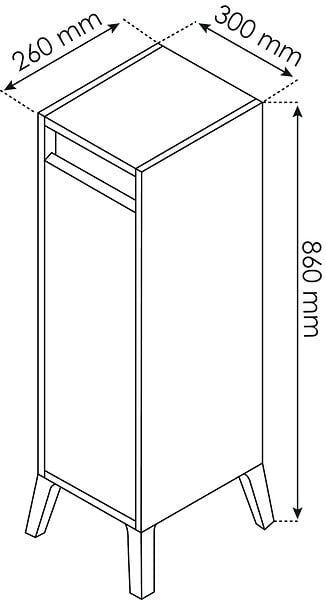 ONDEE - Colonne de rangement de salle de bain à poser ONA - L30cm - Blanc - Mélaminé - Livré en kit - large
