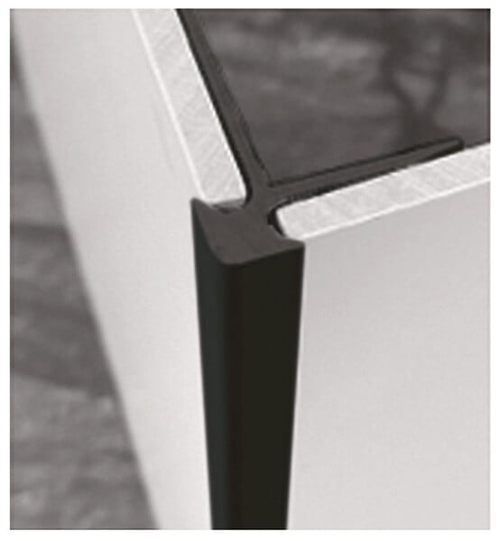 ONDEE - Profilé panneau mural angle extérieur noir 4mm - large