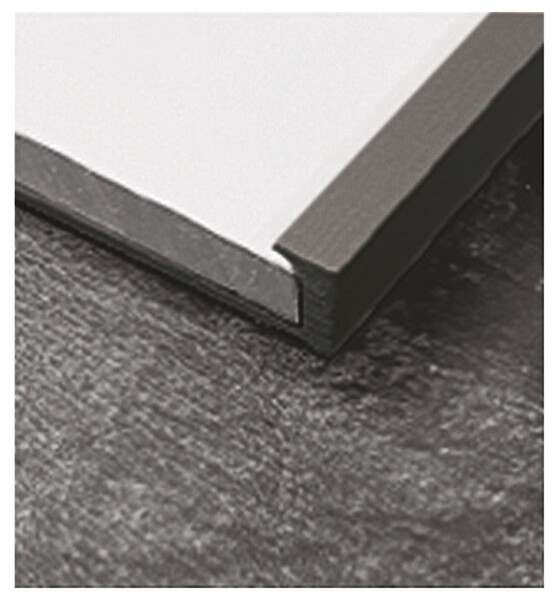 ONDEE - Profilé de panneau mural finition rectangulaire noir 4mm - large