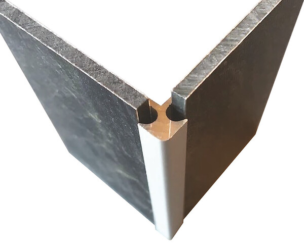 ONDEE - Profilé panneau mural angle extérieur chromé 4mm - large