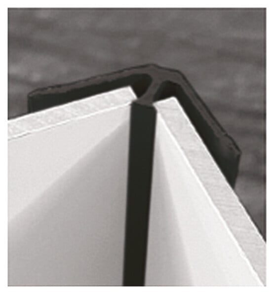 ONDEE - Profilé panneau mural d'angle intérieur Noir 4mm - large