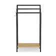 ID MARKET - Porte-serviettes sur pied 3 niveaux DETROIT avec étagère design industriel - vignette