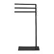 ID MARKET - Porte-serviettes sur pied 3 barres latérales DALLAS métal noir design industriel - vignette