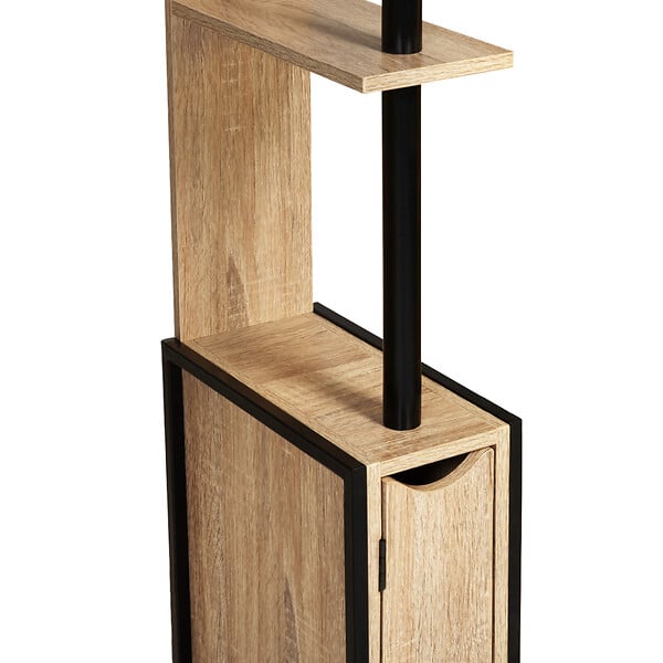 ID MARKET - Meuble WC 2 portes DETROIT avec étagères design industriel - large