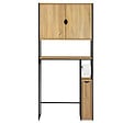 ID MARKET - Meuble WC 3 en 1 avec armoires de rangement DETROIT design industriel - vignette