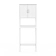 ID MARKET - Meuble étagère dessus WC WALDO placard bois blanc - vignette