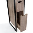 ID MARKET - Meuble WC 3 portes DETROIT design industriel avec étagères - vignette
