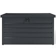 ID MARKET - Coffre de rangement métal verrouillable gris anthracite pour jardin 810L - vignette