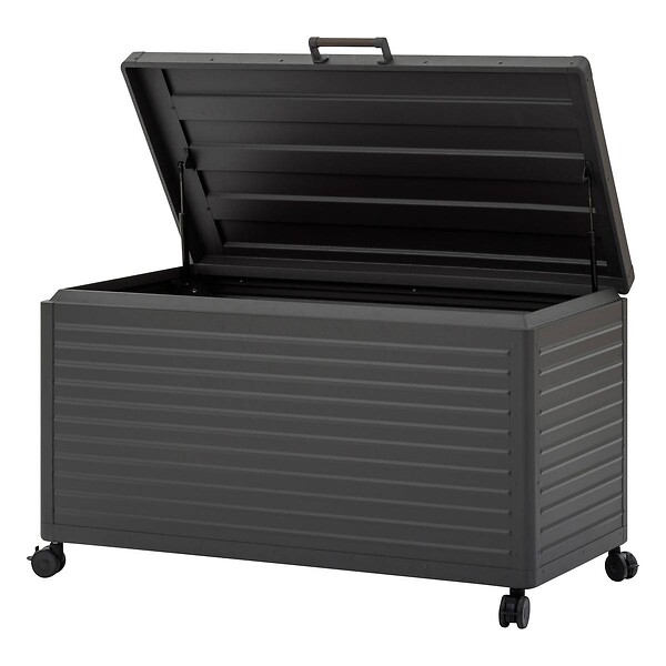 HESPERIDE - Coffre de rangement "Edenio" graphite M 141,6 x 72 x 78cm en aluminium - large