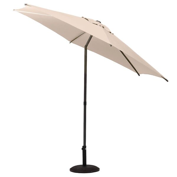 HESPERIDE - Parasol droit rond inclinable "Soya" blé 2,7m - large