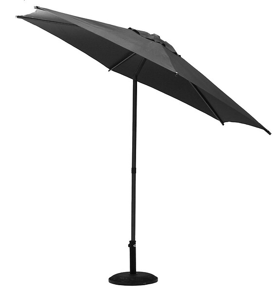 HESPERIDE - Parasol droit rond "Soya" ardoise D2,7m en acier - large