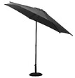 HESPERIDE - Parasol droit rond "Soya" ardoise D2,7m en acier - vignette